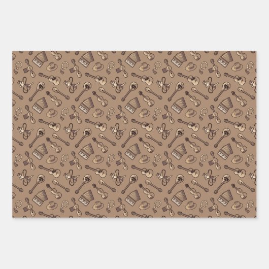 Rebetiko Muster Wrapping Paper Sheets Geschenkpapier Set (Vorderseite 2)