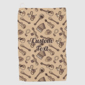 Rebetiko Pattern Golf Towel Golfhandtuch (Vorderseite)