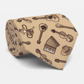 Rebetiko Pattern Neck Tie Krawatte (Gerollt)