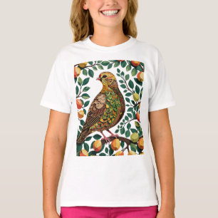 Rebhahn-Vogel In Einem Birnbaum-Schablone 2 T-Shirt