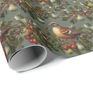 Rebhuhn im Birnbaum Geschenkpapier