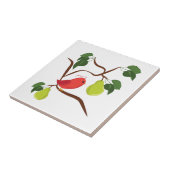 Rebhuhn im Birnen-Baum Fliese (Seite)