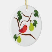 Rebhuhn im Birnen-Baum Keramikornament (Rechts)