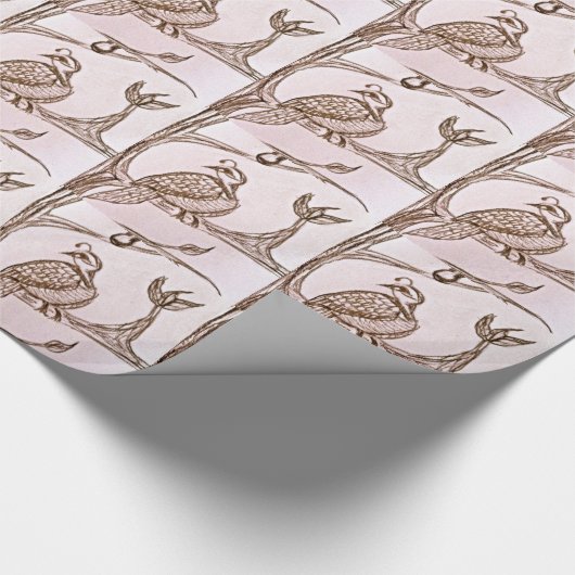 Rebhuhn in einem Birnen-Baum Geschenkpapier (Ecke)