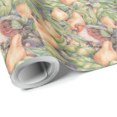 Rebhuhn in einem Birnen-Baum Geschenkpapier (Rolleneckpunkt)