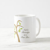 Rebhuhn in einem Birnen-Baum Kaffeetasse (VorderseiteRechts)