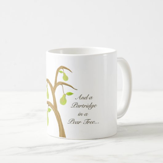 Rebhuhn in einem Birnen-Baum Kaffeetasse (VorderseiteRechts)