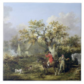 Rebhuhn-Schießen (Öl auf Leinwand) Fliese (Vorderseite)