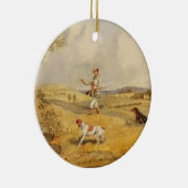 Rebhuhn-Schießen (Öl auf Platte) Keramikornament (Rechts)