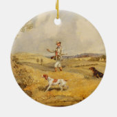 Rebhuhn-Schießen (Öl auf Platte) Keramikornament (Hinten)