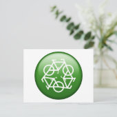 ReBicycle Green Postkarte (Stehend Vorderseite)