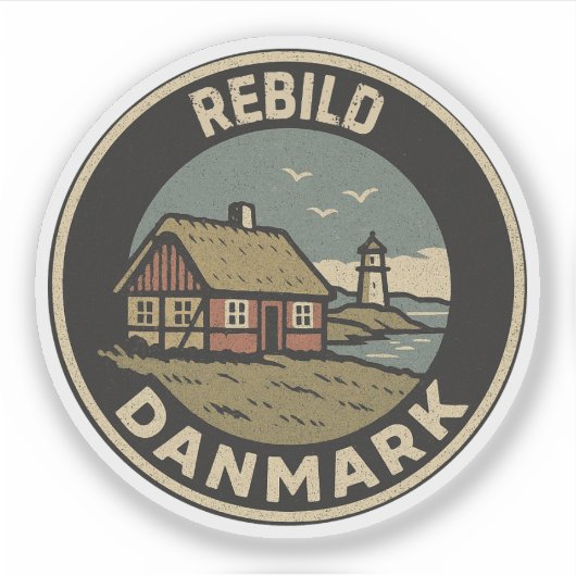 Rebild, Dänemark Aufkleber (Vorderseite)
