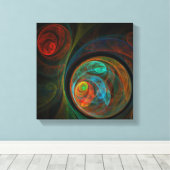 Rebirth Abstrakt Art Black and White Leinwanddruck (Insitu (Holzboden))