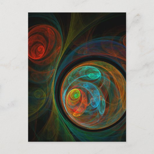 Rebirth Abstrakt Art Postcard Postkarte (Vorderseite)