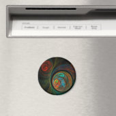 Rebirth Abstrakt Art Round Magnet (In Situ (Geschirrspüler))