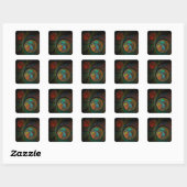 Rebirth Abstrakt Art Square Sticker (Blatt)