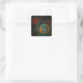 Rebirth Abstrakt Art Square Sticker (Tasche)