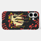 Rebirth Bloom - Skull & Flora Kontrast Case-Mate iPhone Hülle (Rückseite (Horizontal))