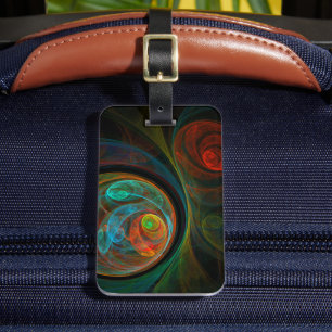 Rebirth Blue Abstrakt Art Address Gepäckanhänger