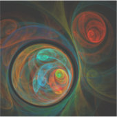 Rebirth Blue Abstrakt Art Aufkleber (Vorderseite)