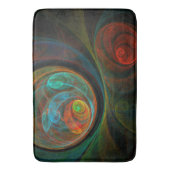 Rebirth Blue Abstrakt Art Badematte (Vorderseite Vertikal)