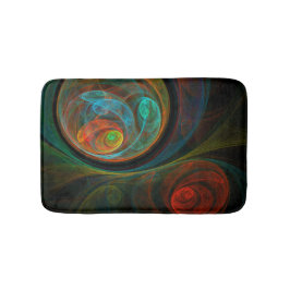 Rebirth Blue Abstrakt Art Badematte