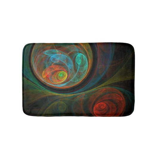 Rebirth Blue Abstrakt Art Badematte (Vorderseite)