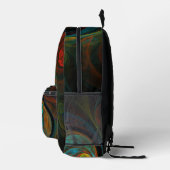 Rebirth Blue Abstrakt Art Bedruckter Rucksack (Rechts)