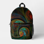 Rebirth Blue Abstrakt Art Bedruckter Rucksack (Vorderseite)