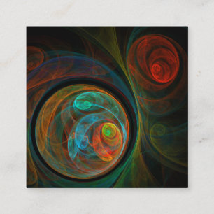 Rebirth Blue Abstrakt Art Begleitkarte