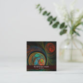 Rebirth Blue Abstrakt Art Beruflich Quadratische Visitenkarte (Stehend Vorderseite)
