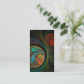 Rebirth Blue Abstrakt Art Business Card Visitenkarte (Stehend Vorderseite)