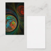 Rebirth Blue Abstrakt Art Business Card Visitenkarte (Vorne/Hinten)