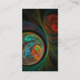 Rebirth Blue Abstrakt Art Business Card Visitenkarte