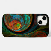Rebirth Blue Abstrakt Art Case-Mate iPhone Hülle (Rückseite (Horizontal))
