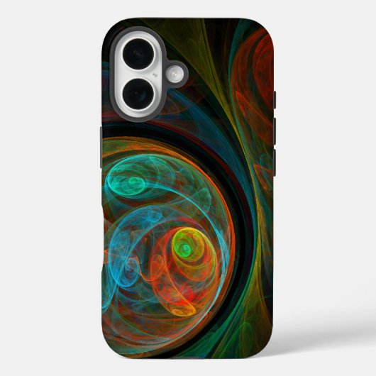 Rebirth Blue Abstrakt Art Case-Mate iPhone Hülle (Rückseite)