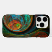 Rebirth Blue Abstrakt Art Case-Mate iPhone Hülle (Rückseite (Horizontal))