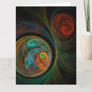 Rebirth Blue Abstrakt Art Dankeskarte