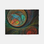 Rebirth Blue Abstrakt Art Fleecedecke (Vorderseite (Horizontal))