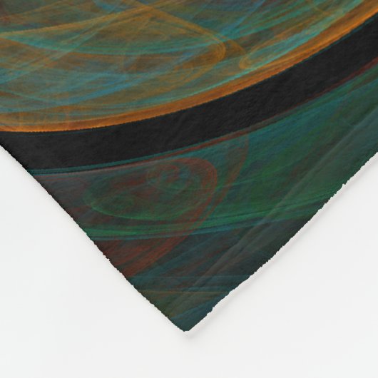 Rebirth Blue Abstrakt Art Fleecedecke (Ecke)