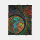 Rebirth Blue Abstrakt Art Fleecedecke (Vorderseite)