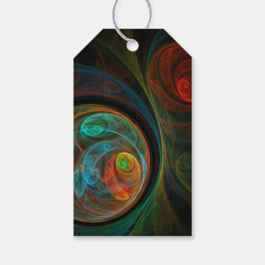 Rebirth Blue Abstrakt Art Geschenkanhänger (Vorderseite)