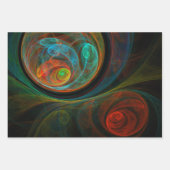 Rebirth Blue Abstrakt Art Geschenkpapier Set (Vorderseite 3)