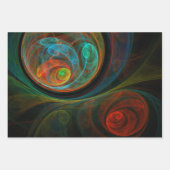 Rebirth Blue Abstrakt Art Geschenkpapier Set (Vorderseite 2)