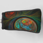 Rebirth Blue Abstrakt Art Golf Headcover (Vorderseite)