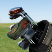 Rebirth Blue Abstrakt Art Golf Headcover (In Situ)