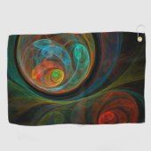 Rebirth Blue Abstrakt Art Golfhandtuch (Horizontal)