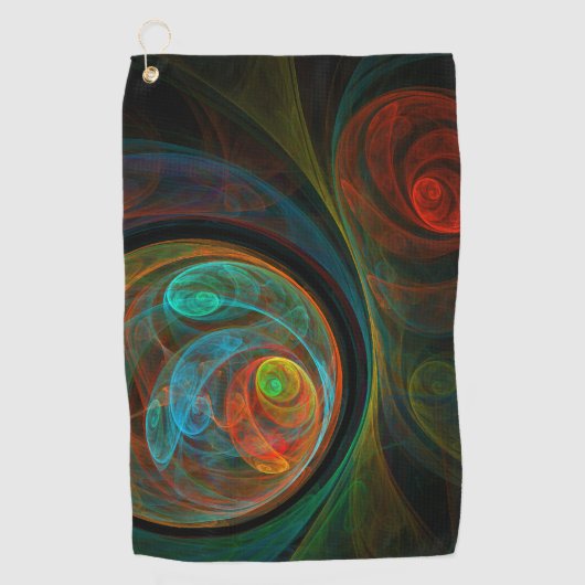 Rebirth Blue Abstrakt Art Golfhandtuch (Vorderseite)