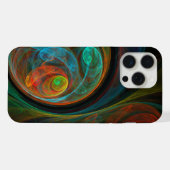 Rebirth Blue Abstrakt Art iPhone Hülle (Rückseite (Horizontal))