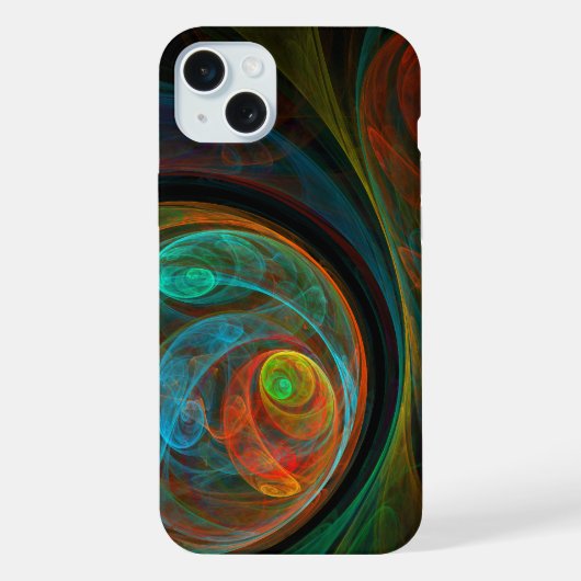 Rebirth Blue Abstrakt Art iPhone Hülle (Rückseite)